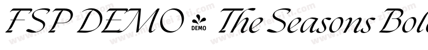 FSP DEMO - The Seasons Bold字体转换